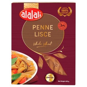 Al Alali Whole Wheat Pasta Penne Lisce With Omega3 N'99 450G