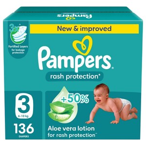 Pampers Baby Diaper Main Line Taped Size 3 136 Pieces