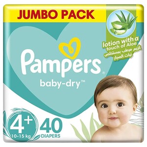Pampers Baby Diaper Size 4+ 40 Pieces