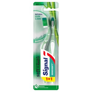 Signal Toothbrush Bamboo Salt Soft 2 Pieces