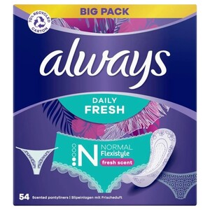 Always Daily Liners Flexistyle Regular 54 Pieces