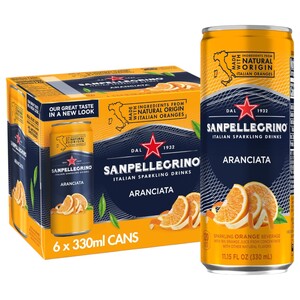 San Pellegrino Carbonated Drink Aranciata 330Ml X6