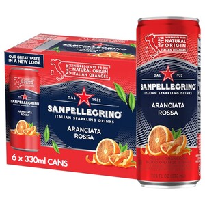 Sanpelligrino Sparkling Drink Aranciata Rossa 330Ml X6