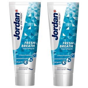 Jordan Toothpaste Fresh Breath With Zinc & Mint 75Ml X2