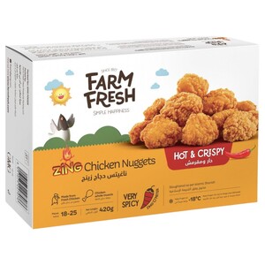 Farm Fresh Zing Chicken Nuggets Hot & Spicy 420G