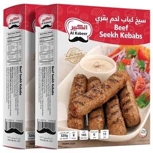 Al Kabeer Frozen Beef Seekh Kabab 320G X2
