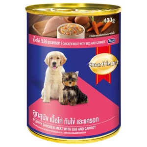 Smartheart Dog Food Puppy Chicken Meat With Egg & Carrot 400G