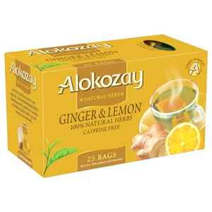 Alokozay Natural Herb Ginger & Lemon 25 Bags