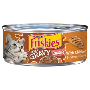 Friskies Cat Food Extra Gravy Chunky With Chicken 5.5Oz