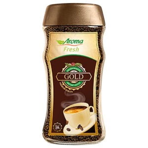 Aroma Fresh Instant Coffee Gold Glass Jar 200G