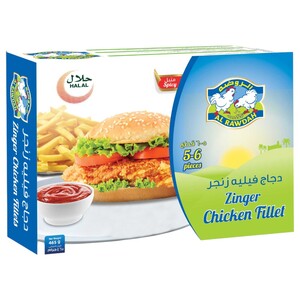 Al Rawdah Frozen Chicken Fillet Zinger 465G