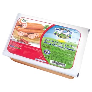 Al Rawdah Chicken Franks Hot & Spicy 340G