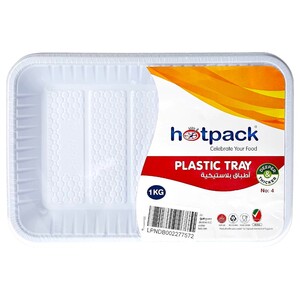 Hotpack Rectangle Plastic Tray No.4 1Kg