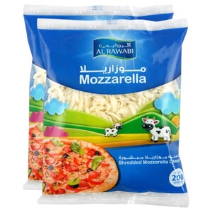 Al Rawabi Shredded Mozzarella Cheese 200G X2