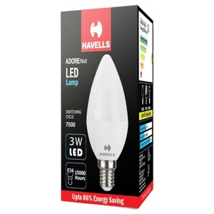 Havells Led Candle Lamp Warm White 3W E14