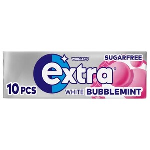 Wrigley's Extra Gum White Bubblemint Sugar Free 14G