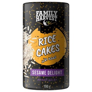 Family Harvest Rice Cakes Sesame Seeds 100G