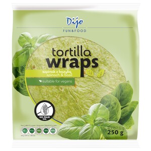Dijo Tortilla Wraps Spinach 25Cm 250G