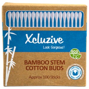 Xcluzive Eco Friendly Bamboo Stem Cotton Buds Pack Of 100 Pieces