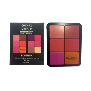 Quick Fix Blush Creme Palette 12 Color