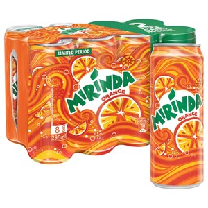 Mirinda Carbonated Drink Orange 295Ml X8