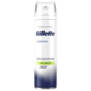 Gillette Sensitive Shave Foam Skin Soothing Aloe Vera 200Ml