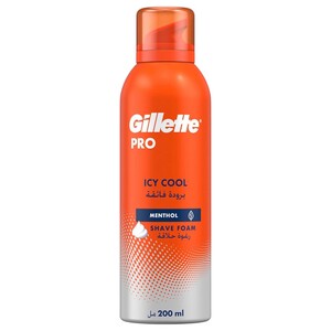 Gillette Pro Shave Foam Icy Cool Menthol 200Ml