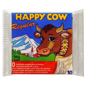 Happy Cow Cheese Slices Regular 200G