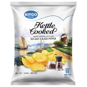 Kitco Kettle Cooked Potato Chips Sea Salt & Black Pepper 40G