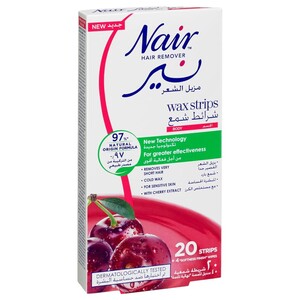 Nair Body Wax Strips Cherry 20 Pieces