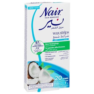 Nair Body Wax Strips Coconut 20 Pieces
