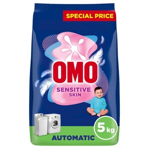 Omo Powder Laundry Detergent Sensitive Skin Automatic 5Kg
