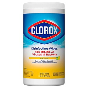 Clorox Disinfecting Lemon Fresh Cleaning Wipes 75 Pieces 559G
