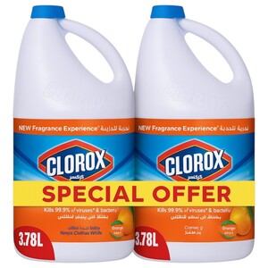 Clorox Liquid Bleach Cleaner & Disinfectant Oranges 3.78L X2