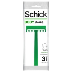 Schick Body Shaving Razor Disposable Men 3 Pieces
