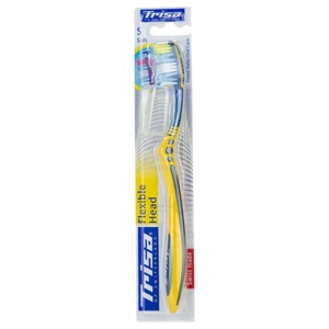 Trisa Toothbrush Flexible Head Soft + Travel Cap