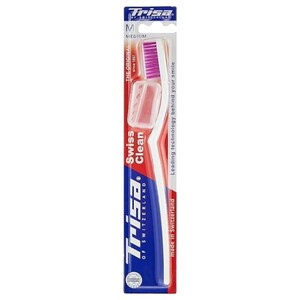 Trisa Toothbrush Swiss Clean Medium + Travel Cap