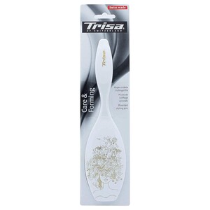 Trisa Hair Brush Large Rubber Cushion Plastic Pin
