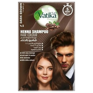 Vatika Henna Color Shampoo Dark Brown 20Ml