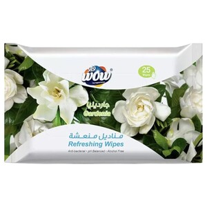 Wow Refreshing Wipes Anti-Bacterial Gardenia 25 Pieces