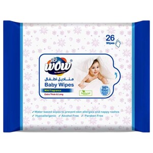 Wow Baby Wipes Mild Fragrance 26 Pieces