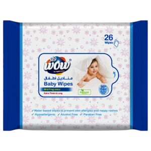 Wow Baby Wipes Mild Fragrance 26 Pieces