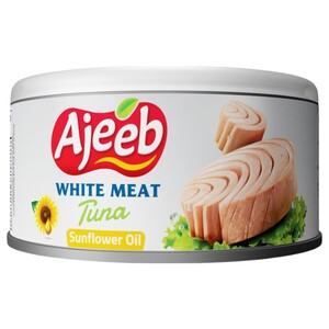Ajeeb White Meat Tuna In Sunflower Oil 170G