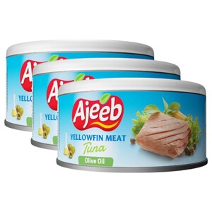 Ajeeb Yellowfin Tuna In Olive Oil 170G X3