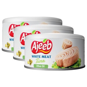 Ajeeb White Meat Tuna In Olive Oil 170G X3