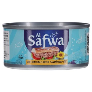 Al Safwa Meat Tuna Flake In Sunflower Oil Light 170G