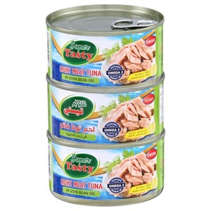 Super Tasty Light Meat Tuna In Soya Bean Oil 185G X3