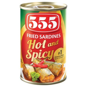 555 Fried Sardines Hot & Spicy 155G