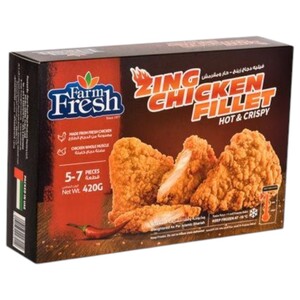 Farm Fresh Zing Chicken Fillet Hot & Crispy 420G