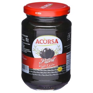 Acorsa Olives Black Pitted Jar 350G
